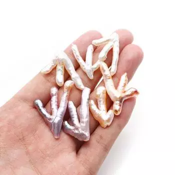 1 шт. жемчужный кулон натуральный пресноводный барочный жемчуг кулон с отверстием для изготовления ювелирных изделий DIY ожерелье аксессуар 24-30x24-40mm белый