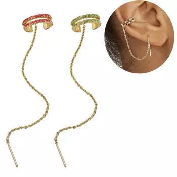 1 шт. женская цепочка с кисточкой C-образная ушная манжета клип на серьги ювелирные изделия белый