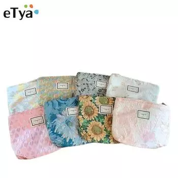 1 шт. женская косметичка с цветочным принтом, большая косметичка с цветком, дорожная косметичка для макияжа, органайзер, женская сумка-клатч