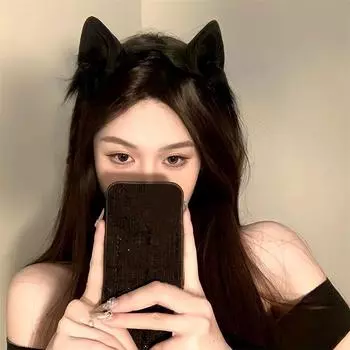 1 шт. Женская милая повязка на голову с кошачьими ушками на Хэллоуин, костюм для косплея, повязка на голову для девочек-лолит, забавные аксессуары для волос