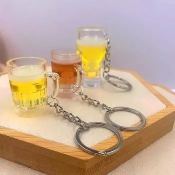 1 шт. Женская мини-пивная кружка брелок унисекс мужская мода пара кулон сумка акриловая имитация
