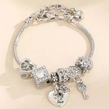 1 шт., женская мода, многоэлементный бисерный браслет Love Pan Family, ювелирные изделия, аксессуары для повседневной носки, вечеринки, подарка на праздник -005