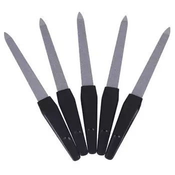 1 шт., женская пилочка для ногтей из нержавеющей стали, двухсторонняя, инструмент для маникюра и педикюра