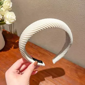 1 шт. женская полосатая широкая повязка на голову, подходящая для свиданий, отдыха и отпуска