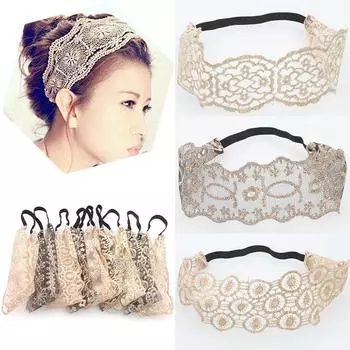 1 шт., женская полые корейские кружевные повязки на голову, высокоэластичные аксессуары для волос, 7 моделей 06