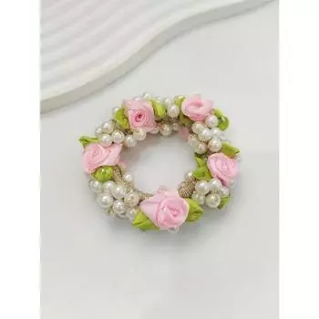 1 шт. Женская повязка на голову с жемчужными цветами в стиле феи, аксессуар для волос, подходит для ежедневной фиксации волос, в качестве подарка