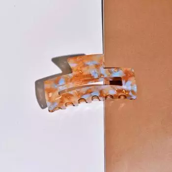 1 шт. Женская прямоугольная заколка для волос из ацетата желеобразного цвета для повседневной носки, для использования на волосах любого размера и длины, милая и симпатичная, для отпуска M