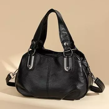 1 шт. женская сумка новая сумка для мамы среднего возраста модная универсальная сумка через плечо из мягкой кожи сумка-мессенджер трендовая сумка большой вместимости