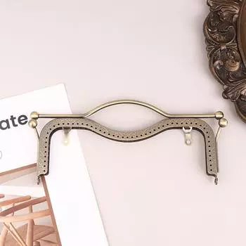 1 шт. Женская сумка с металлической ручкой для монетницы, застежка-рамка для сумки чёрный