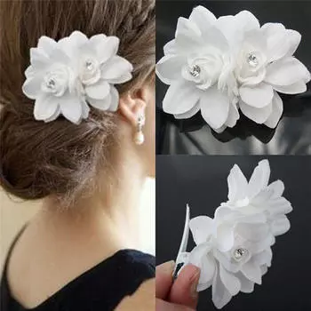 1 шт. женская заколка для волос с цветком, свадебные аксессуары для волос 8cm светло-фиолетовый