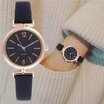 1 шт. женские часы, повседневные кварцевые наручные часы, женские модные часы, простые женские кожаные наручные часы коричневый