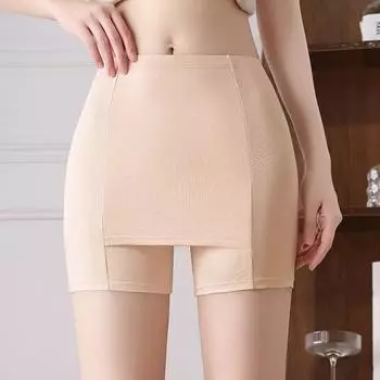 1 шт. Женские двухслойные защитные трусики-боксеры с высокой талией, бесшовные защитные шорты-панталоны под юбки L