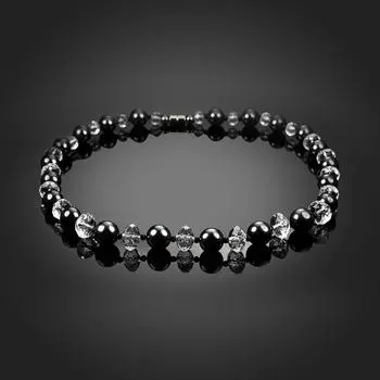 1 шт. Женские и мужские магнитные лечебные гематитовые стразы бусины ожерелье ювелирные изделия подарок