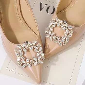 1 шт. женские клипсы для обуви женские подвески на высоком каблуке ювелирные украшения для обуви свадебные украшения для обуви невесты серебряный