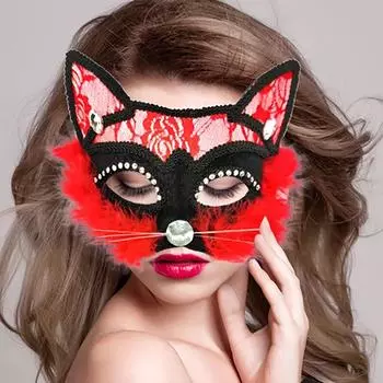 1 шт. женские маски для костюмов, мужские и женские кружевные маски из ПВХ для маскарада, маска для вечеринки, маска для лица кошки на Хэллоуин, декоративная маска чёрный