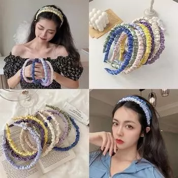 1 шт. Женские милые резинки для волос, модные однотонные резинки для волос, резинки для волос из ткани ручной работы 1pc белый