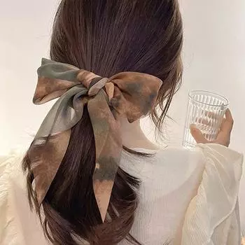 1 шт. женские резинки для волос, головные уборы, атласные ленты, банты, длинные резинки для волос, держатели для хвостиков для девочек, резинки для волос, аксессуары для волос A3