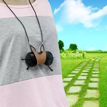 1 шт. женские солнцезащитные очки кожаный чехол для хранения веревка для очков висящий шейный ремешок цепь чёрный