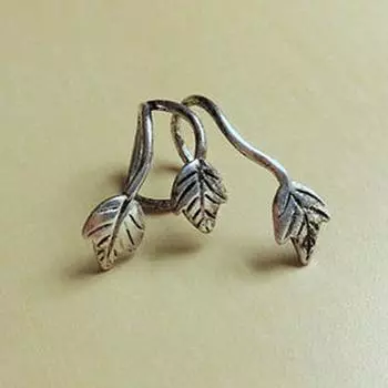1 шт. женские винтажные серьги-каффы с дизайном в виде листьев, ювелирные изделия