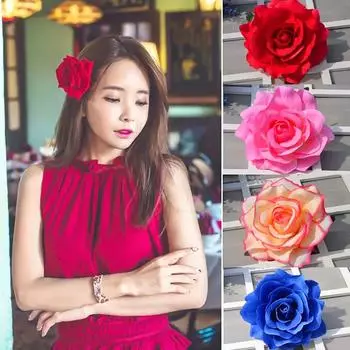 1 шт., женские заколки для волос, свадебная брошь, цветок розы, украшения для волос, аксессуары для волос, головные уборы A