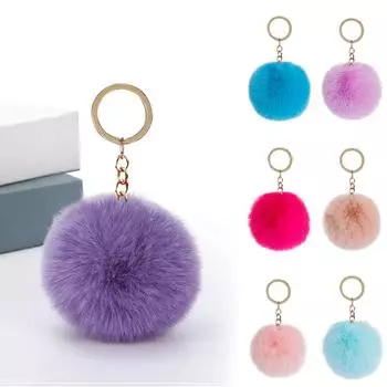 1 шт., женский брелок, брелок, кулон, меховой шар, пушистый декор, кулон, ювелирное изделие, мягкий