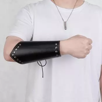 1 шт. Женский мужской панк-рок готический кожаный наручный браслет для защиты рук для косплея, детского костюма на Хэллоуин