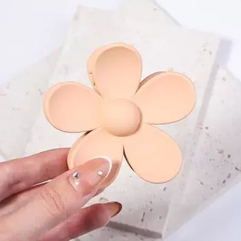 1 шт. Женский однотонный акриловый зажим для волос с цветком для девочек, милые жемчужные заколки для волос, краб для волос, заколки для ободка, аксессуары для волос