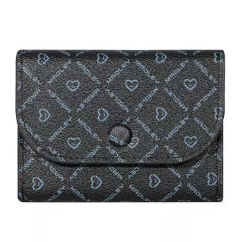 1 шт. Женский ретро кошелек с принтом, короткий, большой вместимости, многослотовый, с держателем для карт, высокое качество One Size чёрный