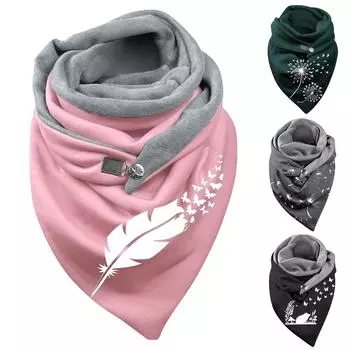 1 шт., женский шарф с принтом, модный женский многоцелевой платок в стиле ретро, шарф розовый