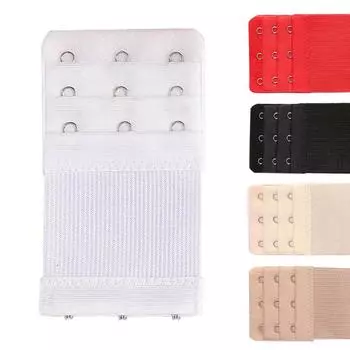 1 шт., женский удлинитель бюстгальтера, 3 ряда, 3 крючка, эластичный бюстгальтер сзади, удлиняющие бретели, аксессуар для нижнего белья белый