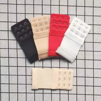 1 шт. Женский удлинитель для ремня бюстгальтера 3 ряда 3 крючка удлинитель бюстгальтера эластичный регулируемый ремешок с застежкой чёрный