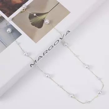 1 шт. женское ожерелье с искусственным жемчугом, нишевое легкое роскошное ожерелье, универсальное, женское ожерелье регулируемого размера в подарок золотой