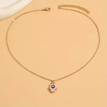 1 шт. Женское простое ожерелье с подвеской в виде глаза, классическое украшение на удачу, украшение на шею для женщин золотой