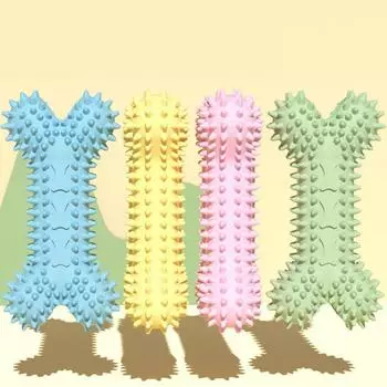 1 шт. жевательная игрушка для домашних животных, мягкая резиновая, устойчивая к укусам, в форме кости, жевательные игрушки для маленьких собак, дрессировочные принадлежности для домашних животных