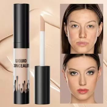 1 шт., жидкая основа для лица, полный консилер для макияжа, водостойкая основа, осветляющая отбеливающая крышка, матовая основа для темных кругов, косметика 01#
