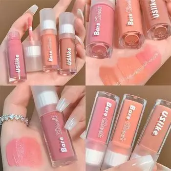 1 шт. жидкие румяна, матовые бархатные, натуральные, гладкие, румяна для щек, пигментированные румяна для лица, кремовые стойкие румяна для макияжа, инструмент для макияжа