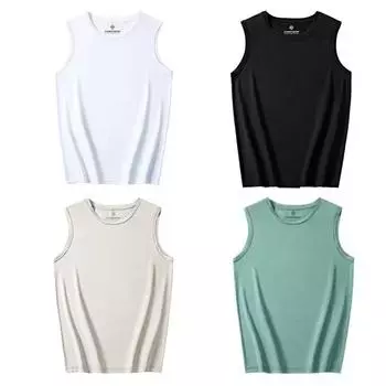 1 шт. Жилет Simplelyous Loose Youth Sweat Absorbing Trend Однотонный полиэстер с круглым вырезом 4XL зелёный