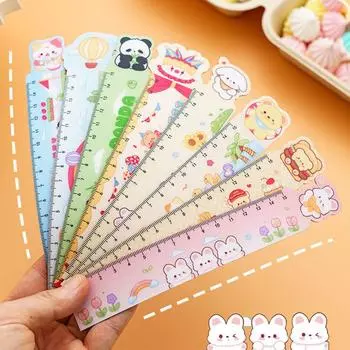 1 шт. Животные Kawaii Канцелярские принадлежности сгибаемая линейка мультфильм Рисование Офис Школьная прямая пластиковая линейка