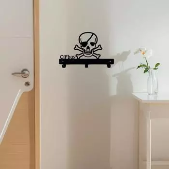 1 шт. жуткий металлический декоративный крючок в сочетании с компактной и удобной полкой для хранения, зловещий крючок ужасов на Хэллоуин чёрный