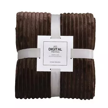 1 шт. Зимнее домашнее толстое одеяло в широкую полоску, супер теплое маленькое постельное белье для дивана, одеяло, фланелевый коврик серый