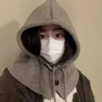 1 шт. Зимняя новая шапка-балаклава унисекс вязаная шапка для езды на открытом воздухе защита от холода завязывающаяся на шнурок цельная ветрозащитная шапка для шеи