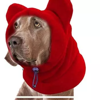 1 шт. Зимняя шапка для домашних животных, одежда, теплая шапка для холодной погоды, наушники для собак, подходят для средних и крупных собак, кошек и щенков, шапки для собак, подарки для домашних животных S красный
