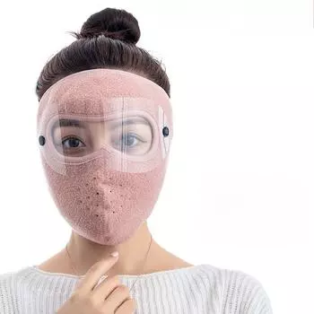 1 шт. Зимняя теплая большая маска для защиты глаз, закрывающая все лицо, утолщенная маска от холодного ветра, для езды на открытом воздухе, для электромобиля, ветрозащитная, для лица и ушей