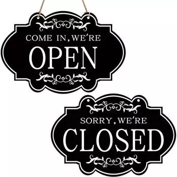 1 шт. Знак «Магазины открыты/закрыты», деревянная подвесная табличка, двусторонняя вывеска для магазина, бара, кафе, паба, окна, настенного художественного декора