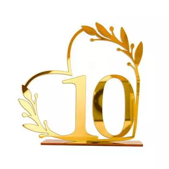 1 шт. Знаки для обеденного стола, акриловые вечерние декоративные зеркальные тарелки, украшение для свадебного стола, подставка для номера в форме сердца