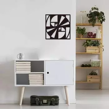 1 шт. Золотое сечение Металлическое настенное искусство – Современный и эстетичный дизайн | Идеально подходит для декора кабинета и комнаты терапевта | Стильные настенные украшения чёрный