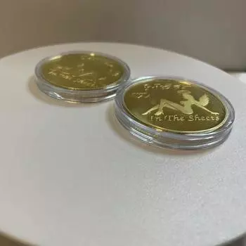 1 шт. Золотой ангел, девочка 7, памятная медаль, окрашенная эмблема, рельефная памятная медаль, памятная монета золотой