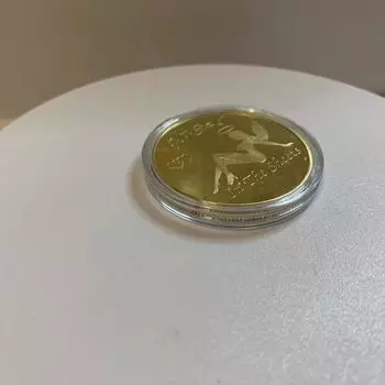 1 шт. Золотой ангел, девочка 7, памятная медаль, окрашенная эмблема, рельефная памятная медаль, памятная монета золотой