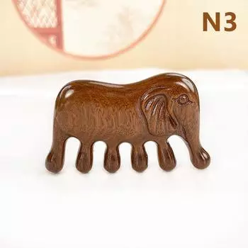 1 шт. Золотой сандаловый массажный гребень в форме кролика для носа и глаз, акупунктурный массажный гребень для облегчения ринита, улучшения циркуляции крови