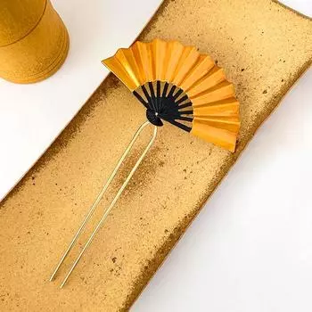 1 шт. золотой веер, старинная ювелирная шпилька из сплава, элегантные заколки для волос, сувениры для вечеринок, аксессуары для волос, свадебный головной убор в китайском стиле